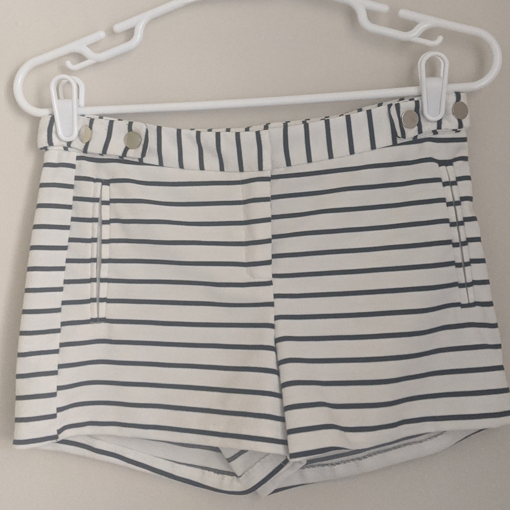 Black and White striped shorts